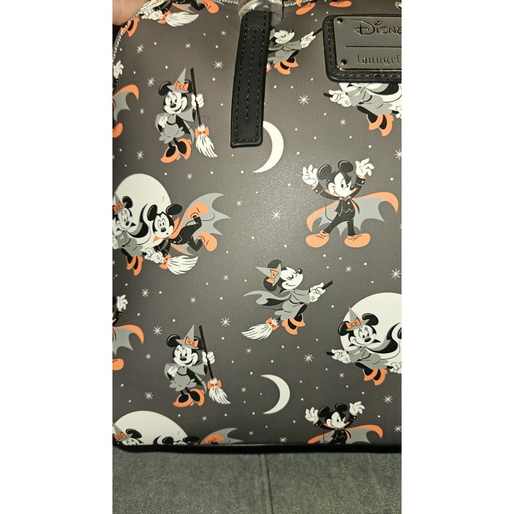 Disney Loungefly Mickey Minnie Vampire Witch Halloween Crossbody Purse Bag NWT - Picture 8 of 8